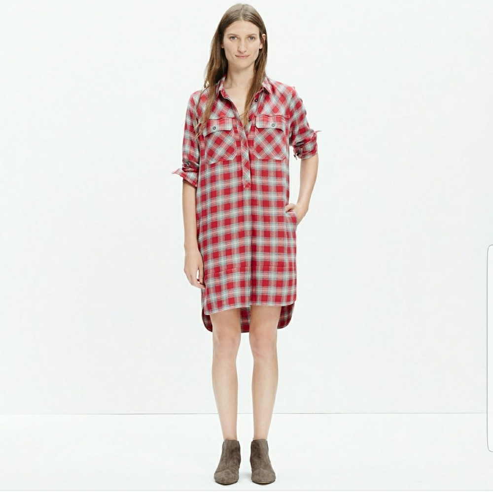 Madewell Daywalk Plaid Shirt Dress